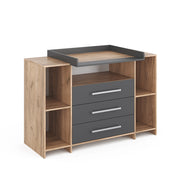 Vicco Fasciatoio Rovere 143 x 100 cm XL con cassetti