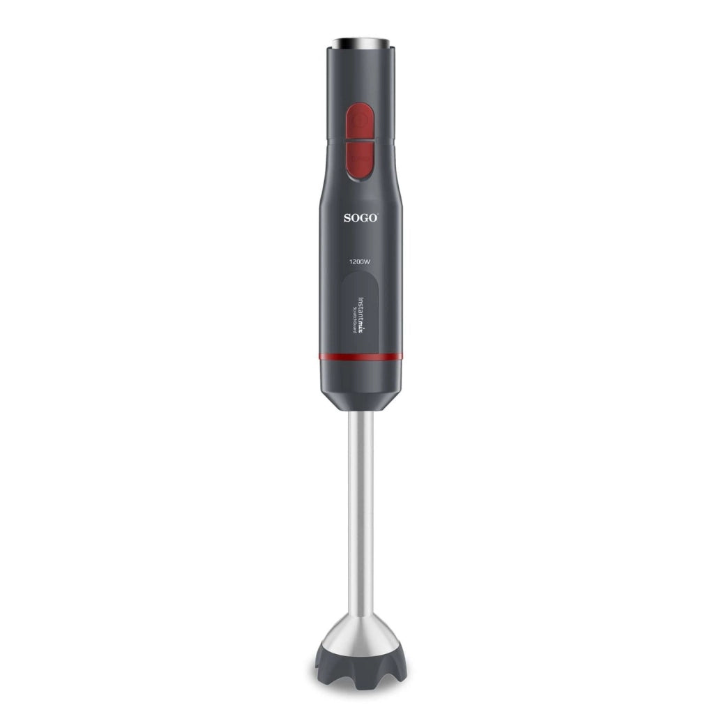 Frullatore a immersione 1200W, 6 lame in acciaio inox rivestite titanio e 21 velocità, con bicchiere 800 ml - Sogo