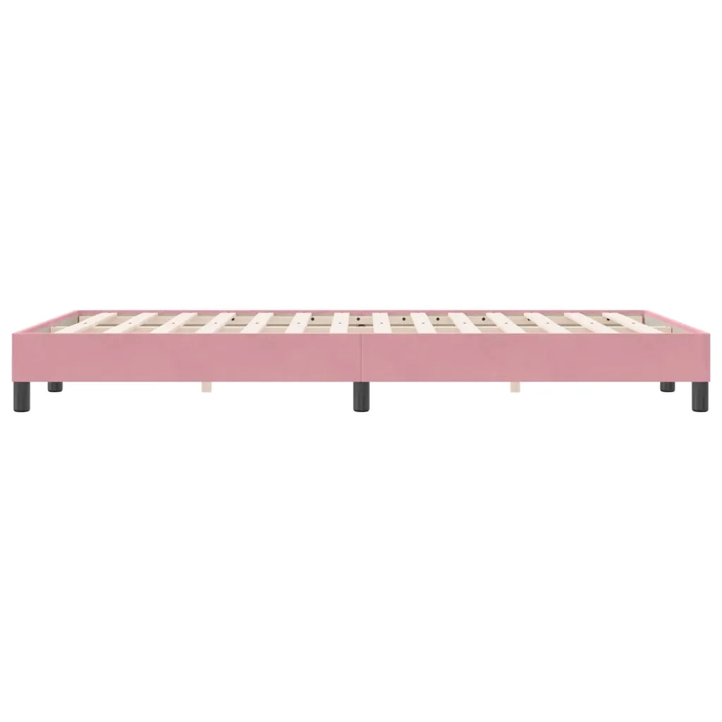 vidaXL Letto a Molle senza Materasso Rosa 120x220 cm in Velluto