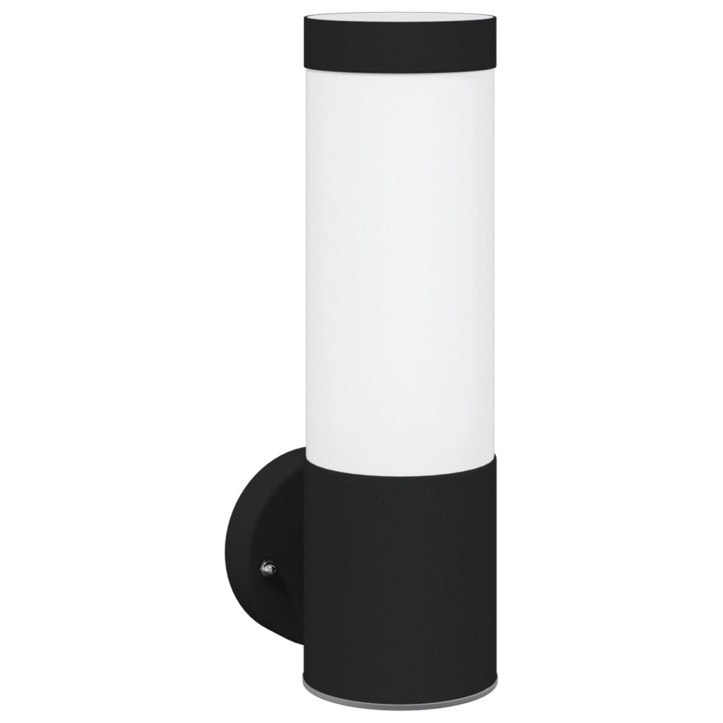 Lampada da Parete Esterni  Nera in Acciaio Inossidabile IP44