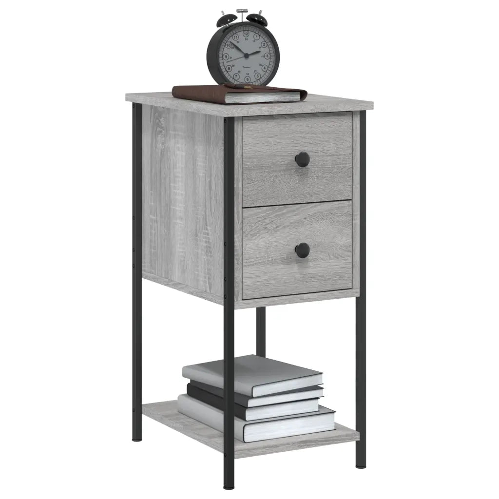 Comodino | Armadio da Notte | Mobiletto da notte Grigio Sonoma 32x42x70 cm in Legno Multistrato
