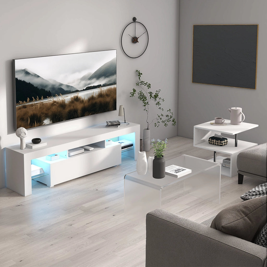Tavolino da caff¨¨ moderno con ripiano ¨C Zephmum ¨C Bianco 50x50x50 cm