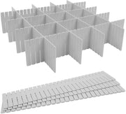 Ladeverdelers 8-pack, ladeorganizzatori regolabili in plastica, ladeinset per intimo, calze, cosmetici, camera da letto, ufficio