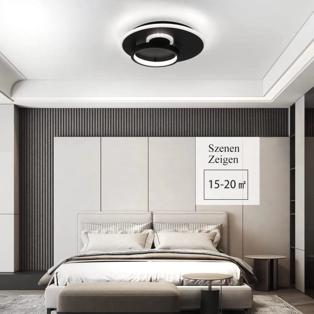 ZMH Lampada da soffitto plafoniera LED telecomando design moderno per soggiorno