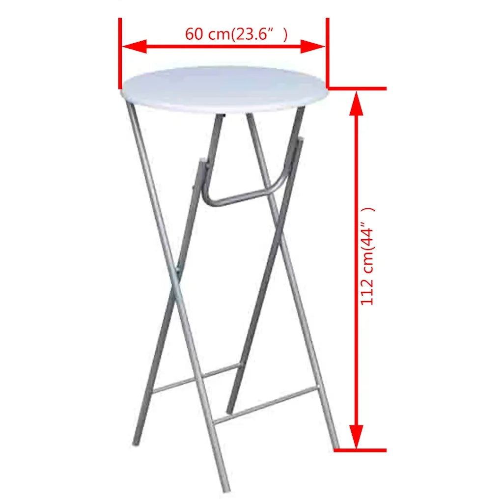 Tavoli da Bar Set 4 pz con Ripiano in MDF Bianco CFW5168389