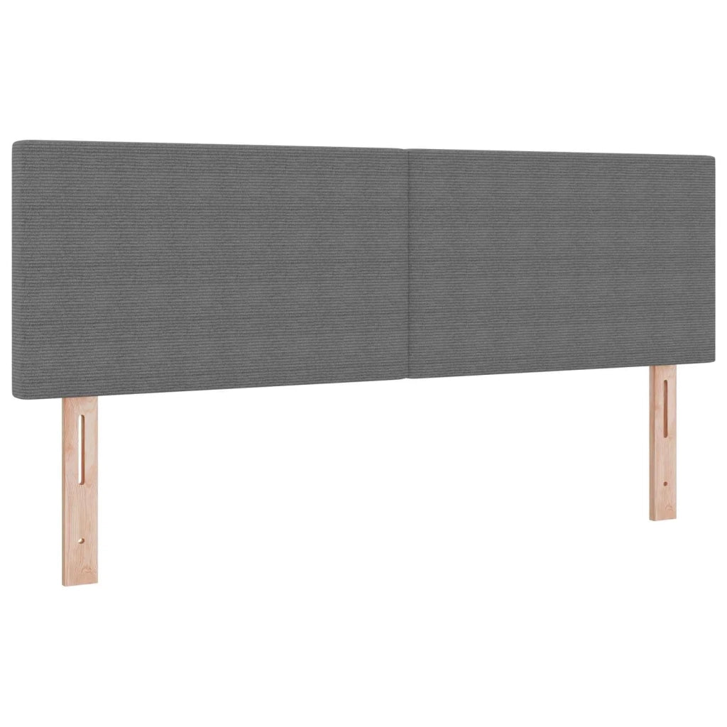 Testiera LED con testiera Grigio chiaro 160 cm Tessuto in Cords 3338029