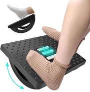 Banco delle gambe, banco delle gambe con superficie di massaggio, banco delle gambe ergonomico con cuscino, banco delle gambe antiscivolo, per lavoro da casa, ufficio e viaggi, allevia il dolore alle gambe