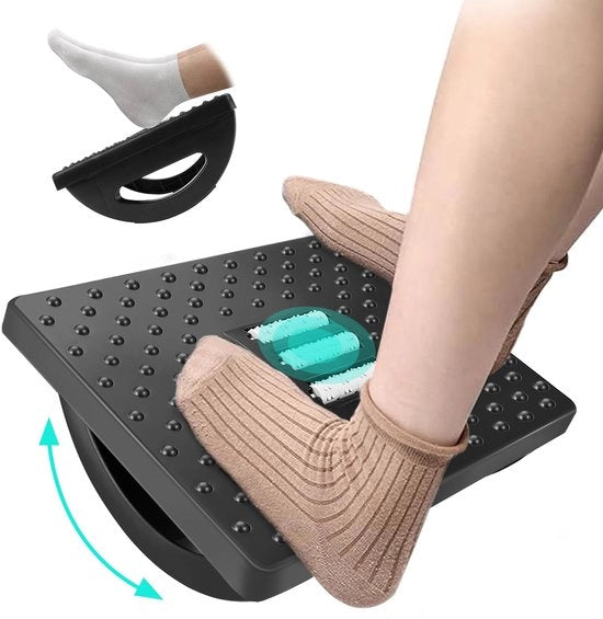 Banco delle gambe, banco delle gambe con superficie di massaggio, banco delle gambe ergonomico con cuscino, banco delle gambe antiscivolo, per lavoro da casa, ufficio e viaggi, allevia il dolore alle gambe