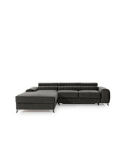 Divano angolare sinistro Grigio scuro convertibile 3 posti JAYSON grande comfort