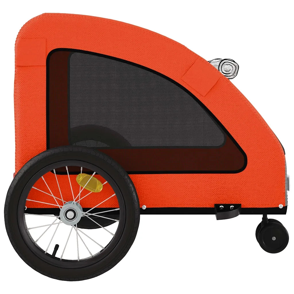 Rimorchio da Bici per Animali Arancione e Grigio Oxford e Ferro 93977