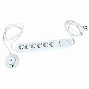 REV 00251201 Multipresa 6 prese con interruttore 1.5 m colore Bianco