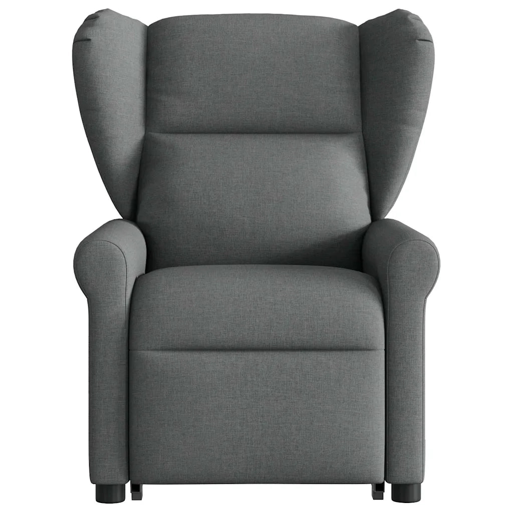 Poltrona Alzapersona Massaggi Reclinabile Grigio Scuro Tessuto 3303385