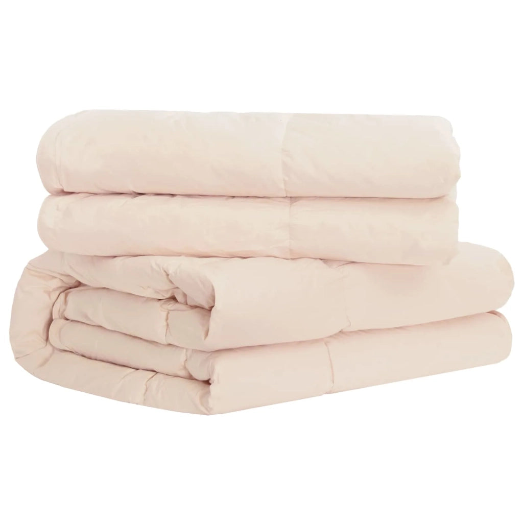 Set di Piumoni 2 pz 155 x 220 cm Kapok e Poliestere Beige 3432016