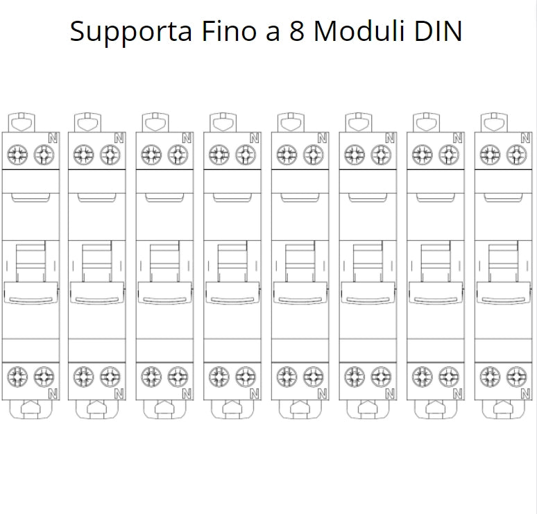 Marlanvil centralino parete grigio 4/8 moduli stagno ip65 modello 9208