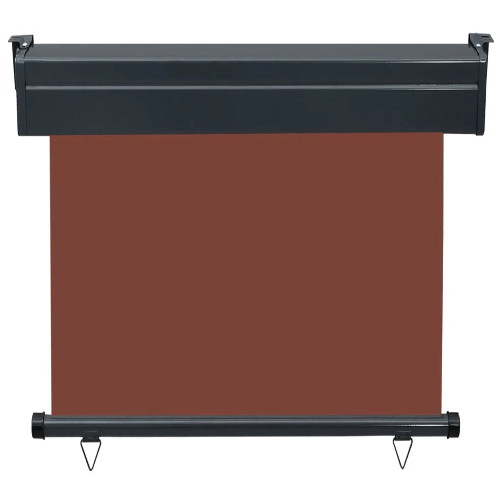 Tenda da sole laterale retrattile/schermo protettivo per patio giardino terrazza balcone 80 x 250 cm marrone 02_0007041