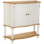 Tavolino da ingresso in legno bianco 106x37x105h cm