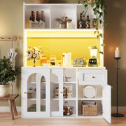 Mobile da cucina multifunzione con LED, 120x35x167 cm