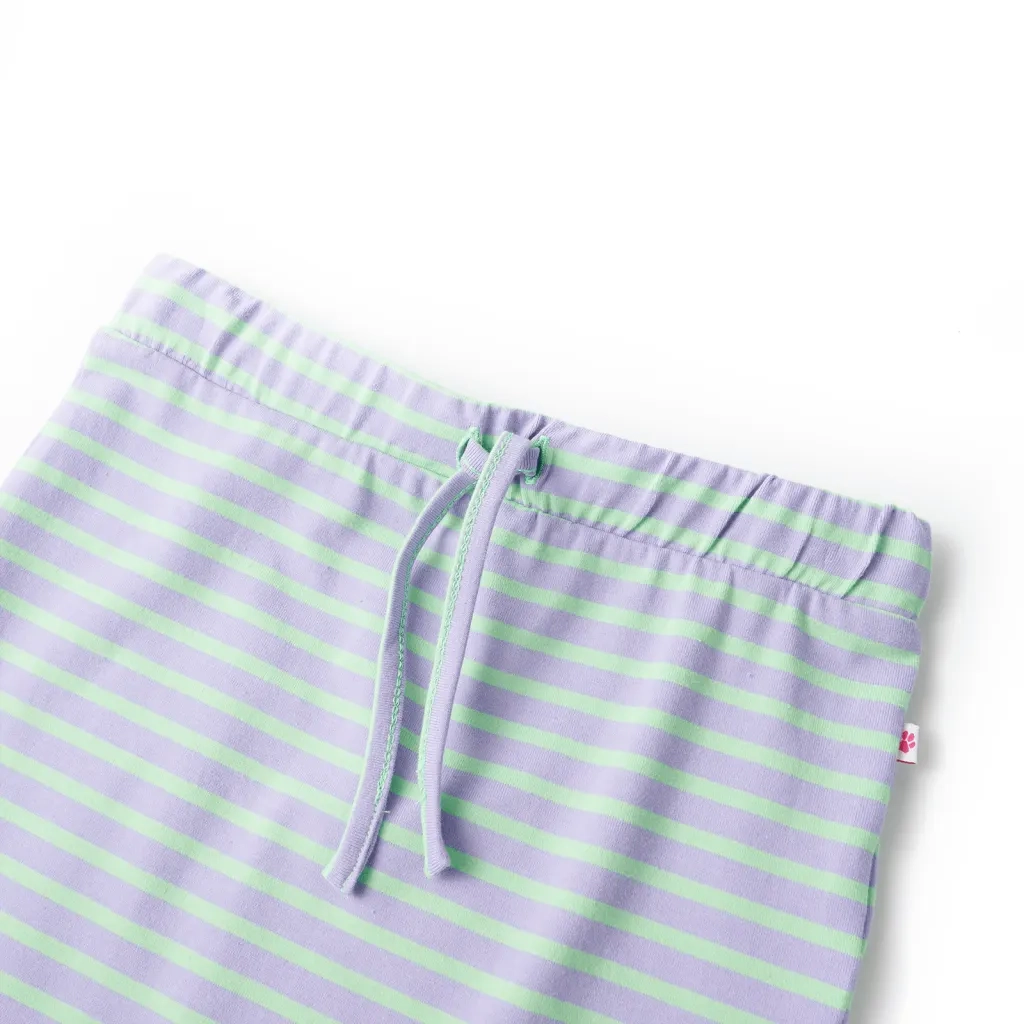 Gonna Dritta da Bambina a Righe Menta Brillante 128 CFW4051328