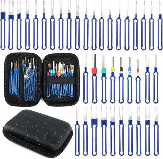 Set premium per auto per il disblocco e la rimozione di connettori cavi con copertura protettiva - strumento manuale per auto elettronica - set di strumenti professionale per manutenzione auto.