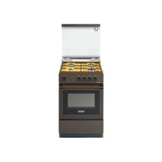 De Longhi SGK 554 GN N Linea Smart Cucina a Gas Libera Installazione Forno a Gas 4 Fuochi Classe energetica Coperchio in Cristallo 50 cm Coppertone