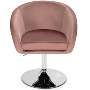 Sgabello da bar girevole regolabile (72-86 cm) seduta ergonomica stile moderno velluto rosa 20_0011268