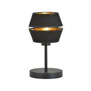 Lampada Da Tavolo Contemporanea 1 Luce Bellerofonte In Metallo Nero E Oro