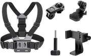 Cinturino multiuso per azione compatibile con GoPro e DJI, con supporto per smartphone e fotocamera anteriori