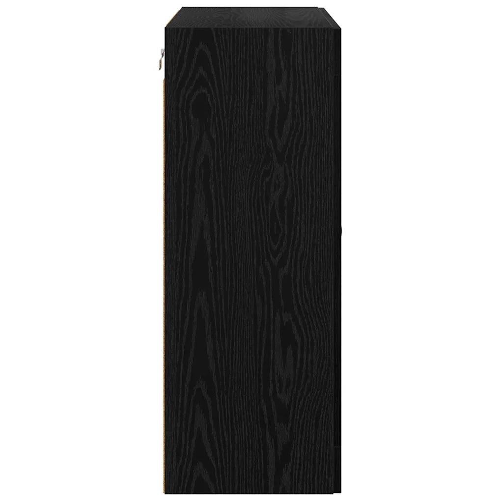 Armadi da Parete 2 pz Rovere Nero 69,5 x 34 x 90 cm CFW4980269