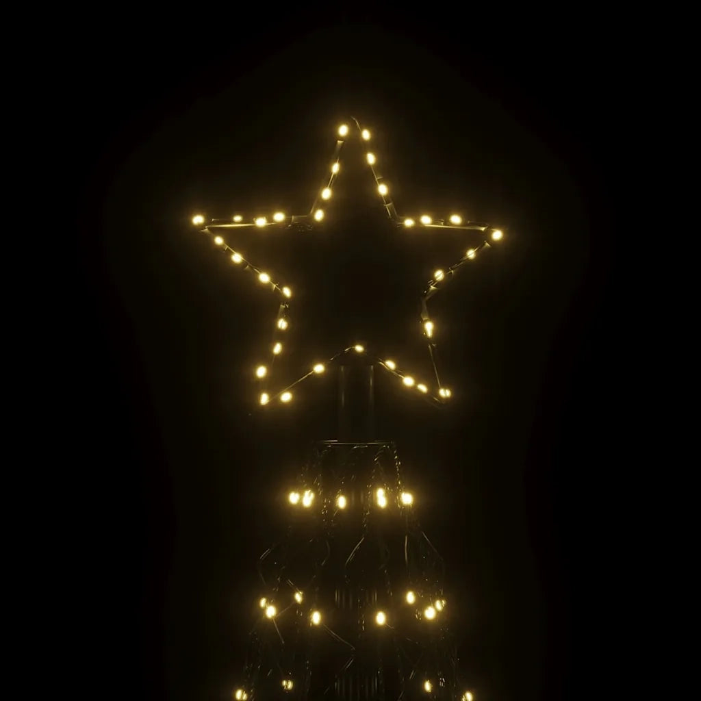Albero di Natale a forma di cono luce Bianca Calda 1400 LED 160x500 cm 343655