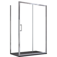 Box Doccia Angolare 70x100 cm 1 anta Scorrevoli 2 Lati Fissi in Cristallo trasparente 6mm H195 Bonussi Sole