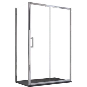 Box Doccia Angolare 70x100 cm 1 anta Scorrevoli 2 Lati Fissi in Cristallo trasparente 6mm H195 Bonussi Sole