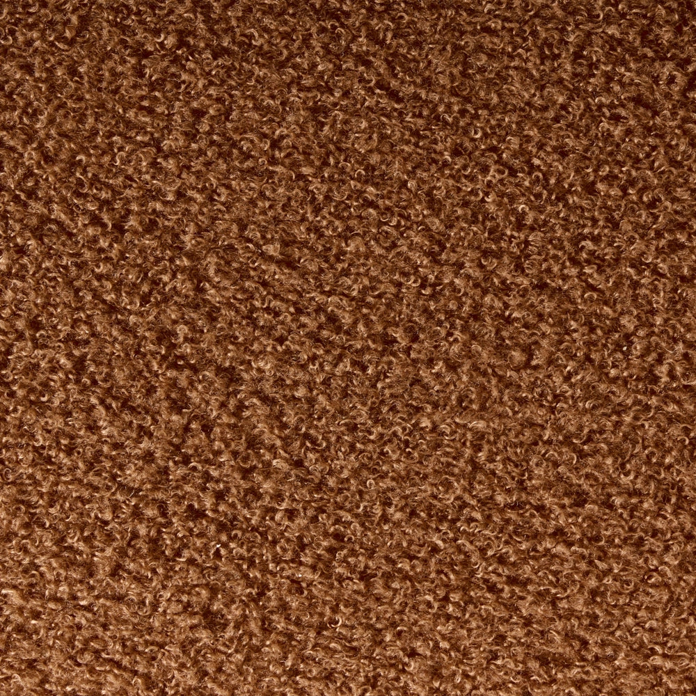 Pouf marrone dorato bouclé a forma di trifoglio Accessorio Soggiorno Camera da letto Accogliente