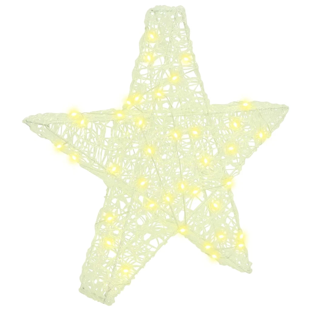 Stella 3D con 50 LED Bianco caldo 55 x 53.5 x 10 cm Acrilico 42019098