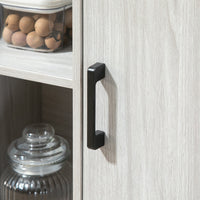 Credenza 2 Ante 5 Ripiani 100x34x87,2 cm in Legno Grigio