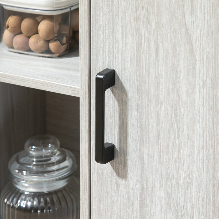 Credenza 2 Ante 5 Ripiani 100x34x87,2 cm in Legno Grigio