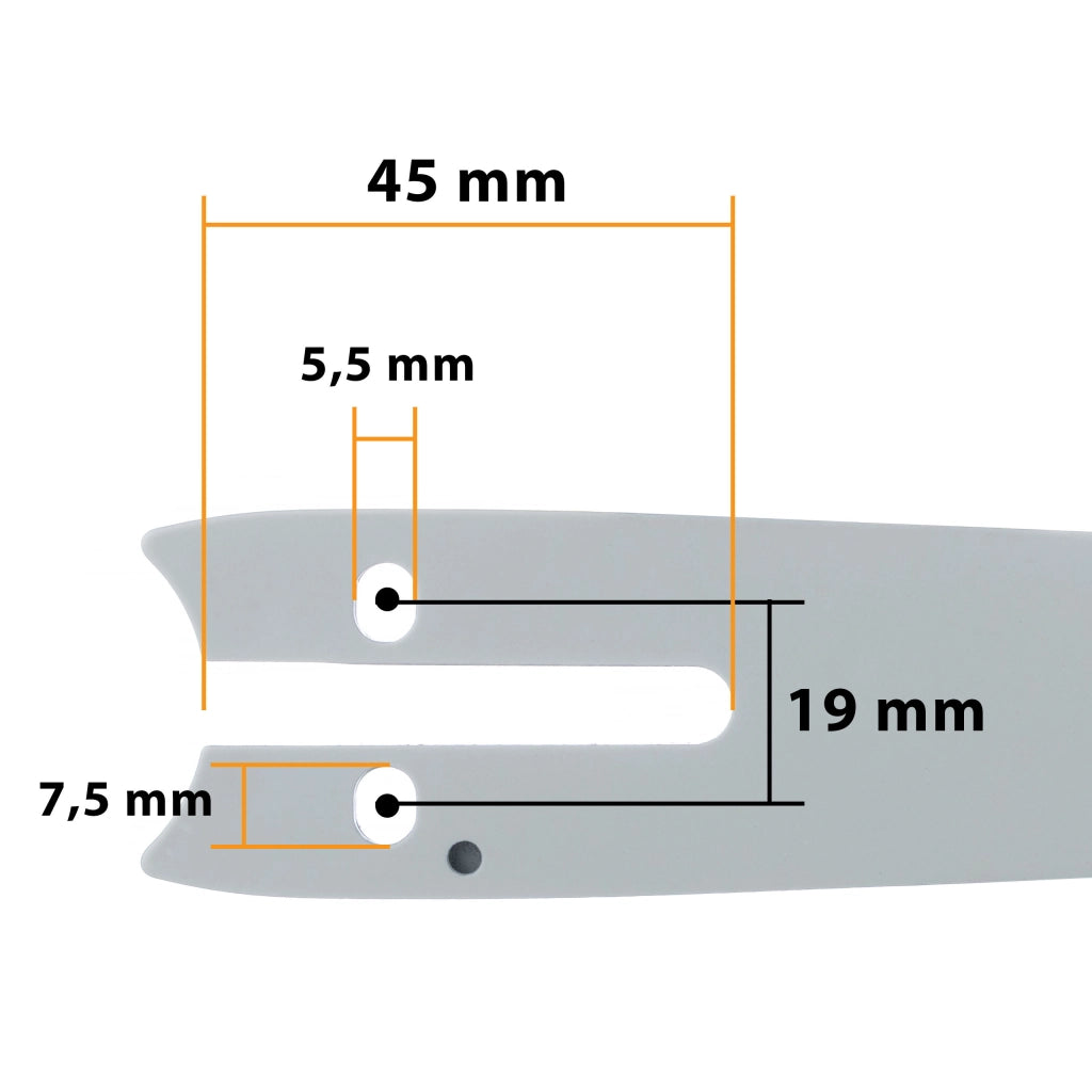 Piastra Guida 6" e 2x Catena per Motosega Elettrica – Acciaio di Alta Qualità, Resistente all'Usura
