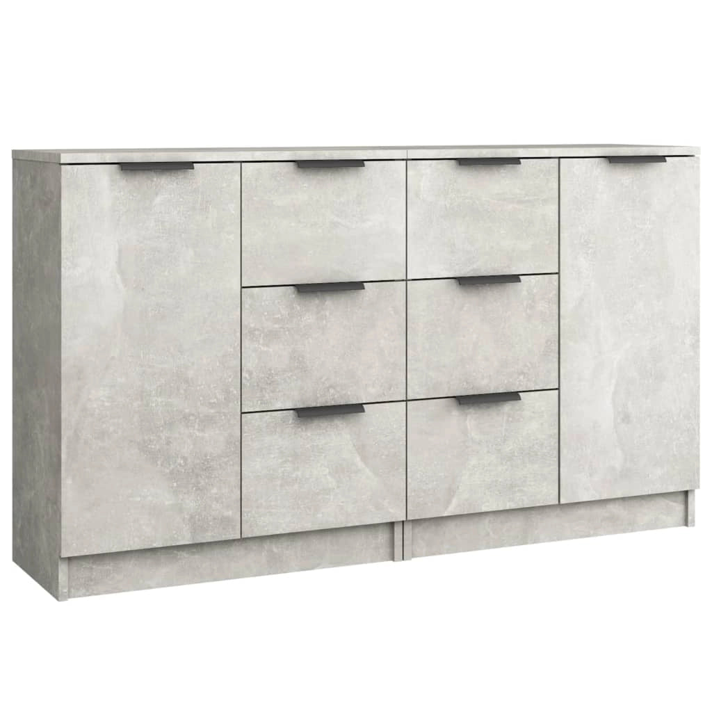 Buffet credenza cassettiera armadio mobile contenitore organizer per cucina soggiorno salotti set da 2 60 x 30 x 70 cm legno ingegnerizzato grigio 02_0036852