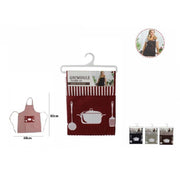 Trade Shop - Grembiule Cucina Con Tasca Laccio Chef Bar Cuoco Fantasia Pentola Mestoli 70002 -