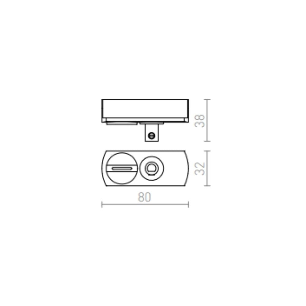 2pz. adattatore Bianco 230V