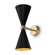 Maytoni Applique contemporanea Vesper 2 luci E14 nero metallo oro