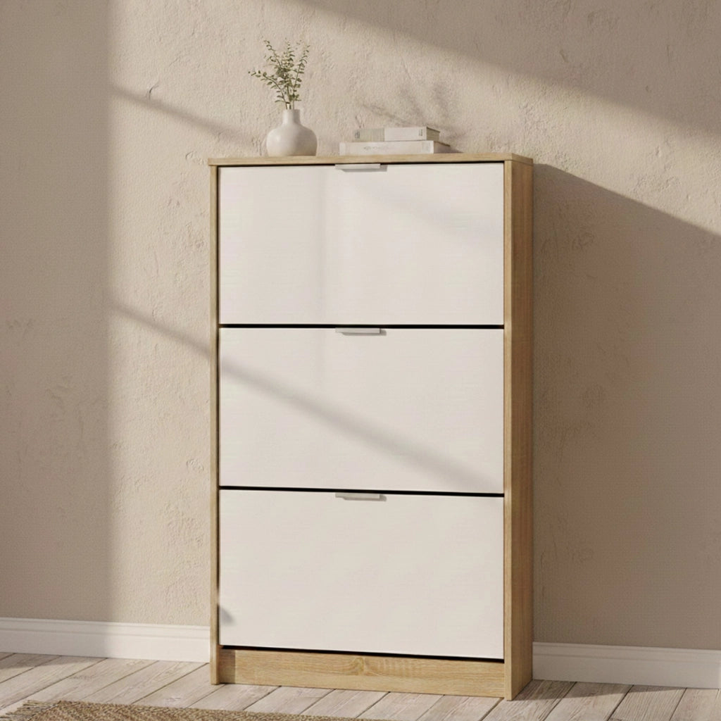 Mobile Portascarpe Varna, Scarpiera 6 Ripiani, 67x28x119h cm Marrone Rovere