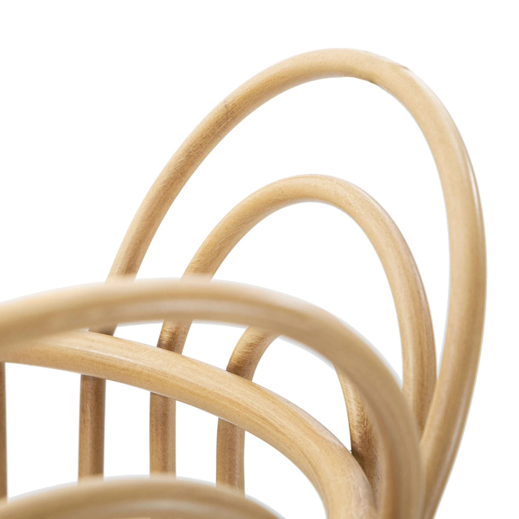 Damonono, Vaso Portavaso Finiture in Rattan, Marrone Rovere
