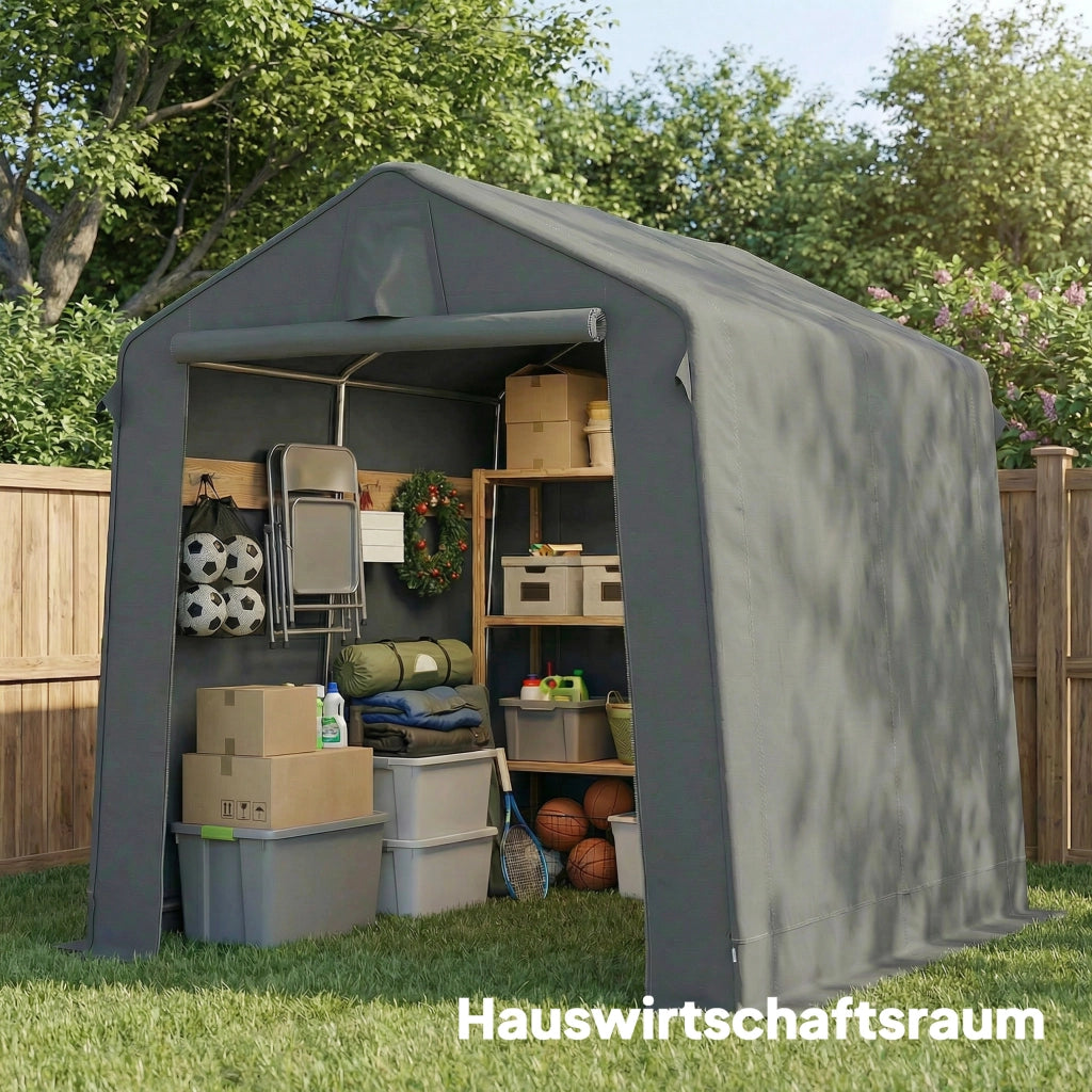 Tenda da giardino ¨C zephmum ¨C 230x190x190 cm grigio scuro