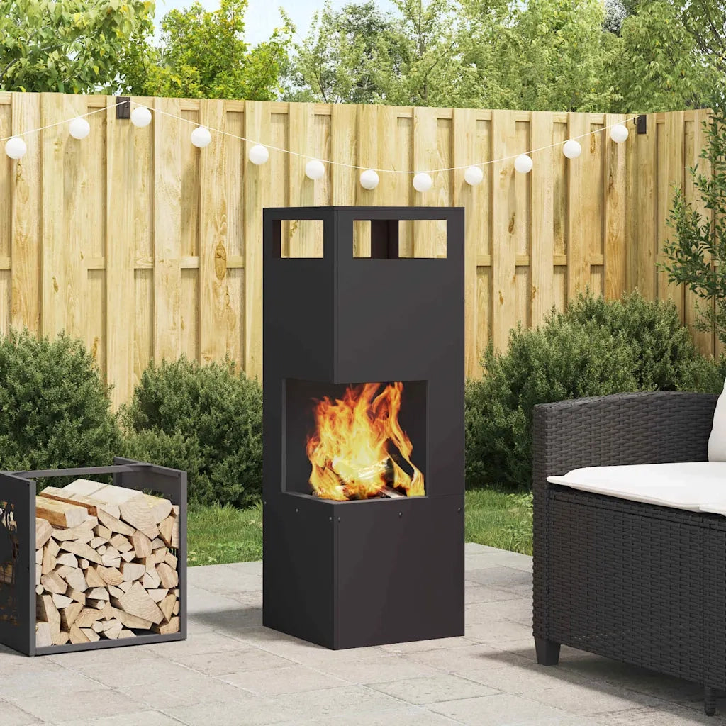 Focolare Nero 35 x 35 x 100 cm Acciaio 858930