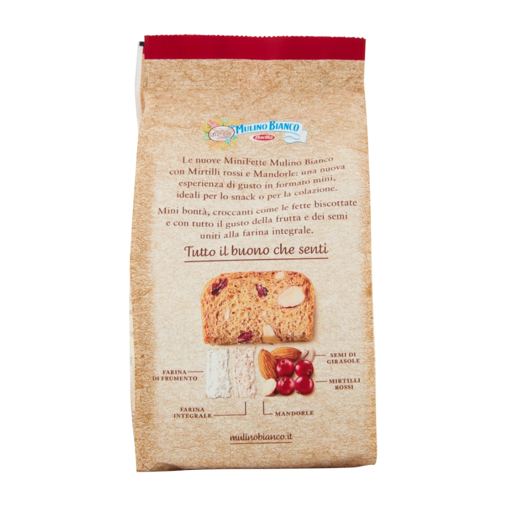Mulino bianco minifette integrali ai mirtilli rossi e mandorle 6 confezioni da 90 gr