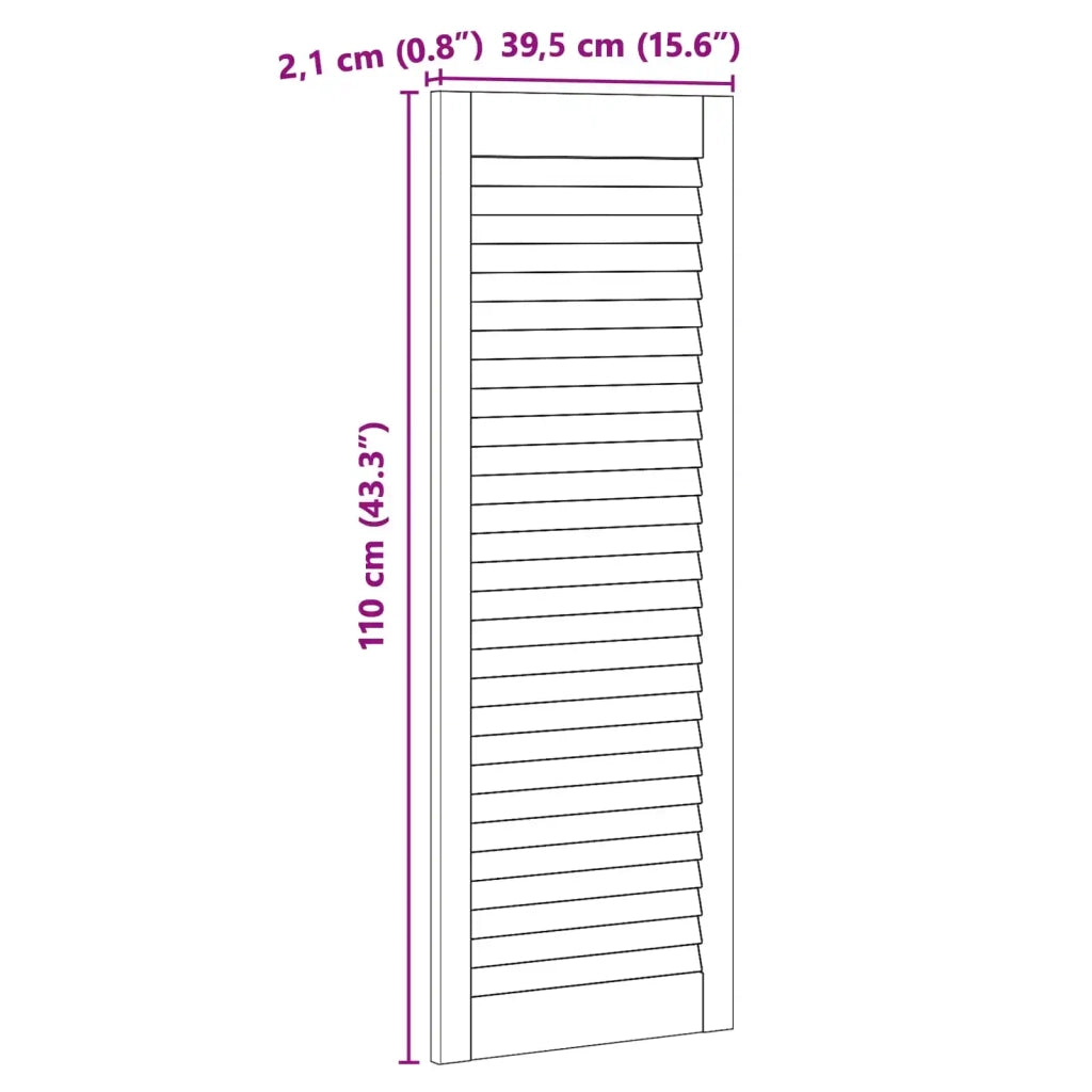 Porta per Armadio con porta 2 pcs Naturale 110 x 2,1 x 39,5 cm 42019255