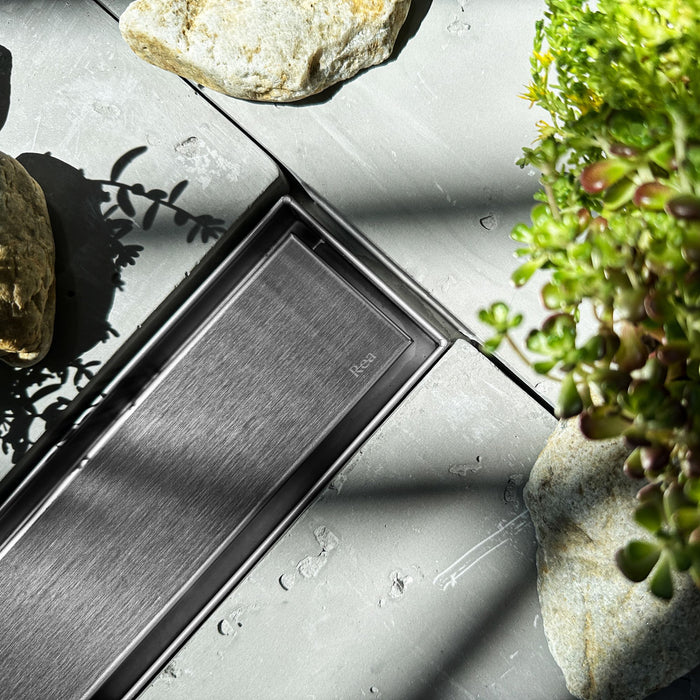 Scarico Lineare Rea Neox Pro Nickiel Brush 100