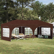 Tenda per feste a pop-up-Gazebo Marrone 575 x 288 x 245 cm 678751