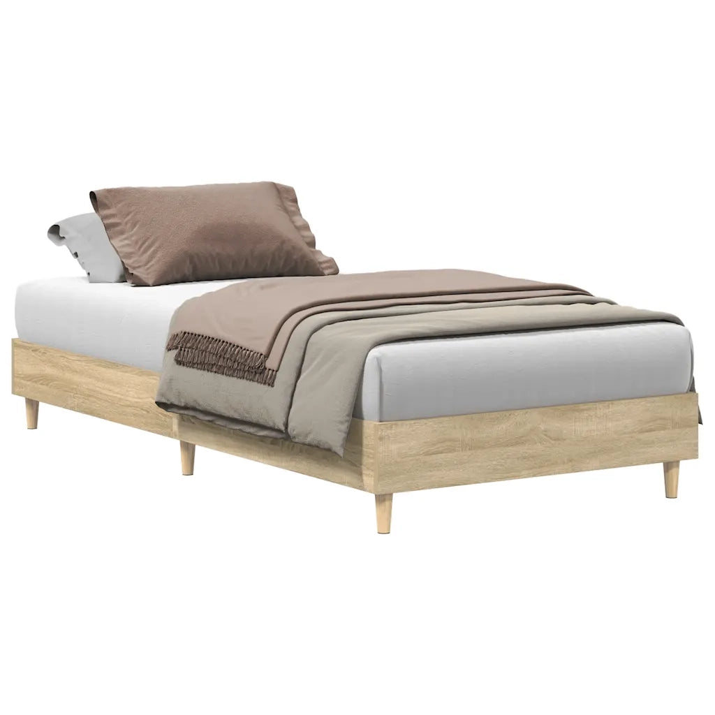 vidaXL Giroletto senza Materasso Rovere Sonoma 90x200 cm in Truciolato