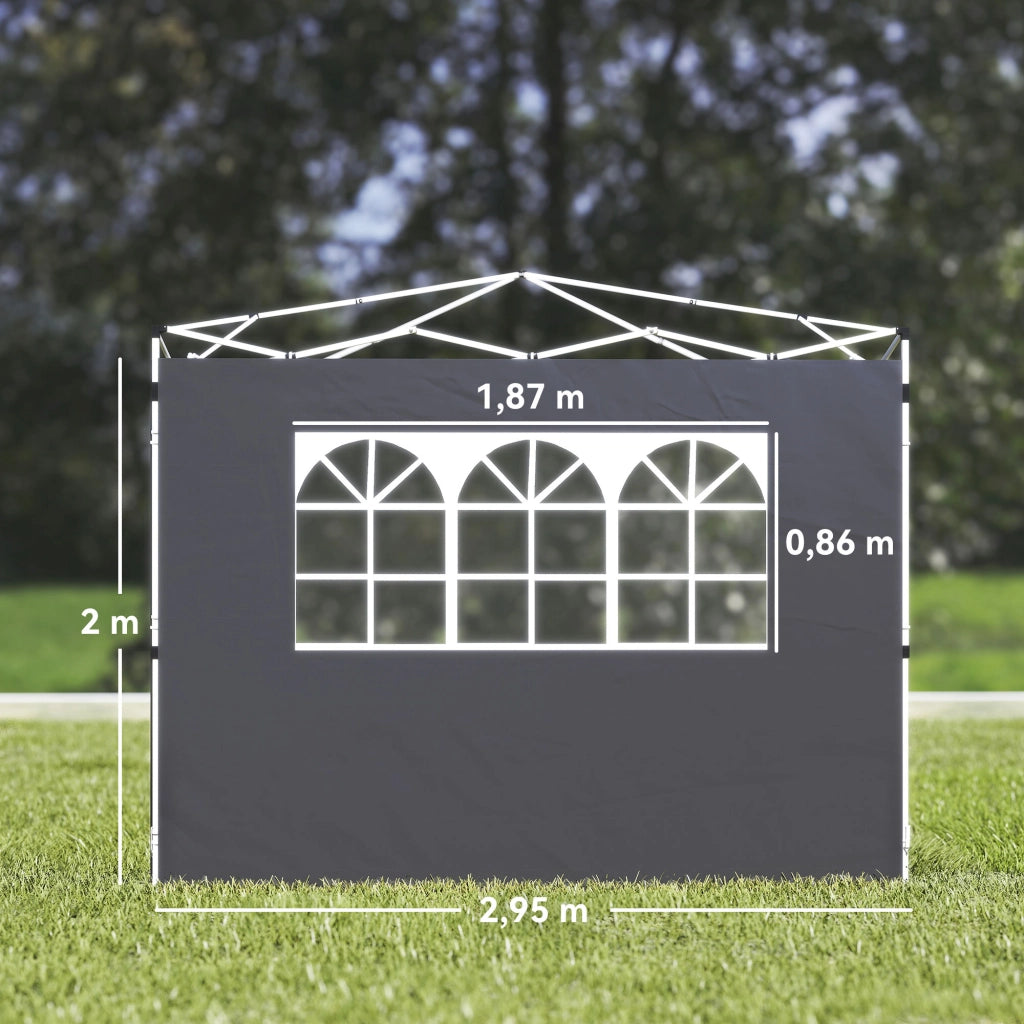 Pareti per Tenda 3x3 m ¨C zephmum ¨C Grigio Scuro 300x200 cm